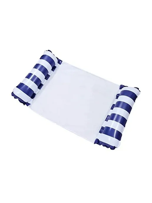 lpcbec Надувной плавающий диван-гамак Синий, striped blue, синий