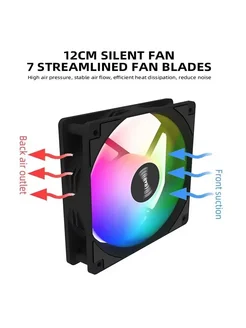 Нет бренда Корпусной вентилятор COOLCIRC P1 RGB 120 мм BK