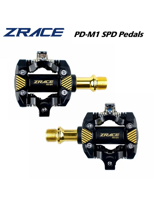 ZRACE Педали PD-M1 SPD Gold Самоблокирующиеся, 332 Г, Для Го, 332 г