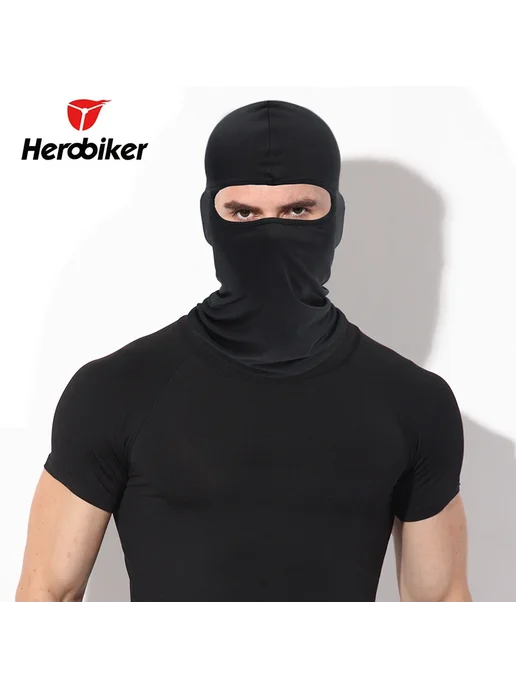 HEROBIKER Универсальная Мотоциклетная Маска-балаклава Для Лица, Быстро, черный, фото 5