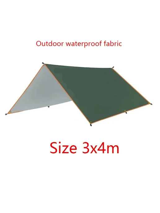 Водонепроницаемый брезентовый тент 5x3м, 4x3м, 3x3м green3x4, 5x3 м, 3 м