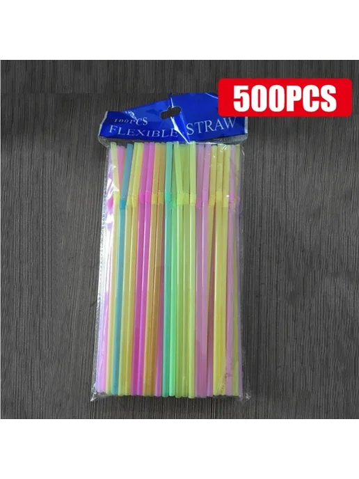 Нет бренда Экологичные флуоресцентные трубочки для напитков color5, color5