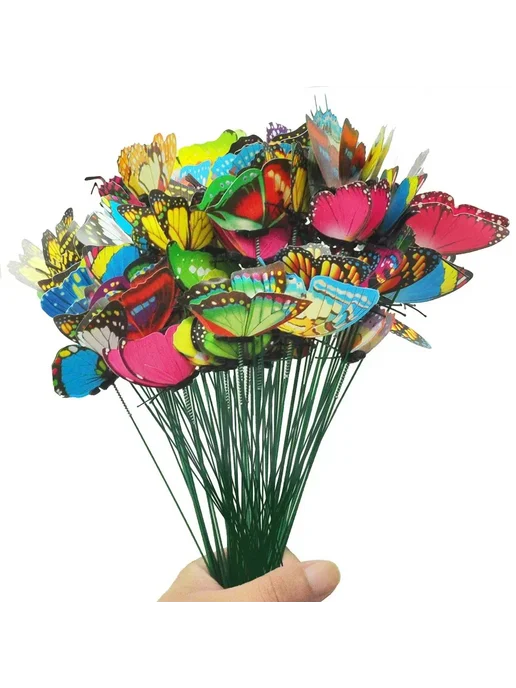 Нет бренда Декоративные бабочки из ПВХ 25pcs, 10 шт