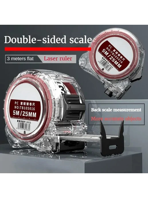 probon Пробон Двусторонняя Стальная Рулетка Single sided 3M19MM, вариант, фото 2
