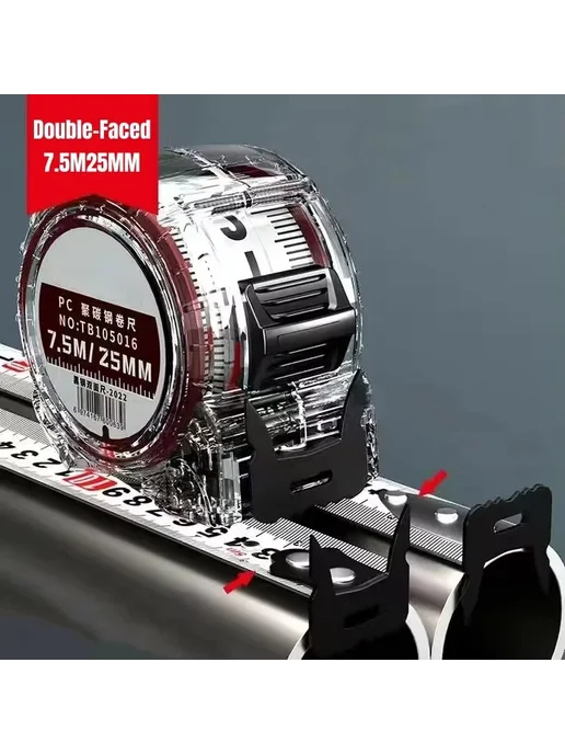 probon Пробон Двусторонняя Стальная Рулетка Double 7.5M25MM, вариант