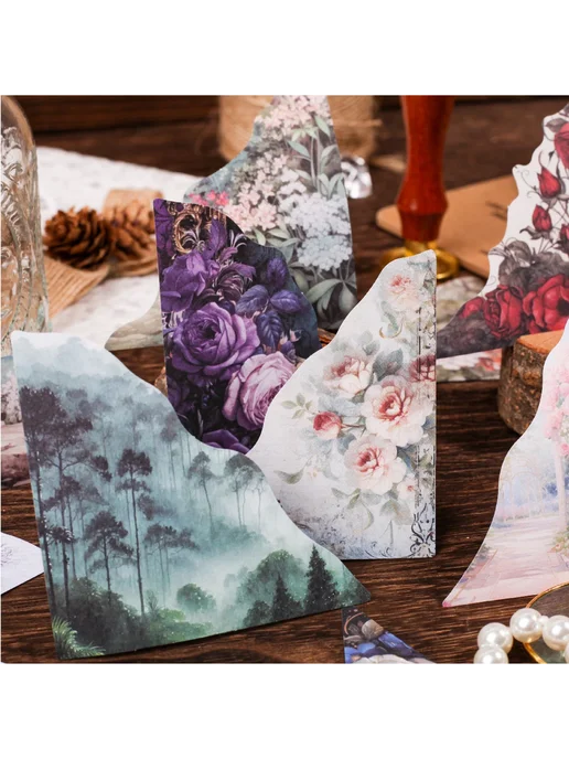 Нет бренда Бумага для скрапбукинга JIANQI Forest Corner C, в упаковке 66 г, фото 3