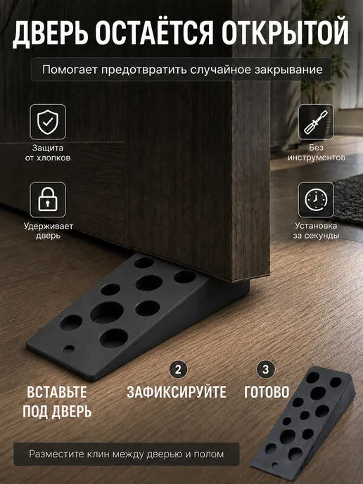 Ain2 Фиксаторы для двери стопоры напольные 2 шт, 2 шт, фото 2