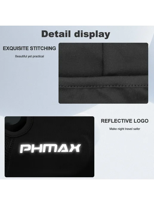 PHMAX Мотоциклетная Маска Полнолицевая, Дышащая, Ветрозащит, черный, фото 6