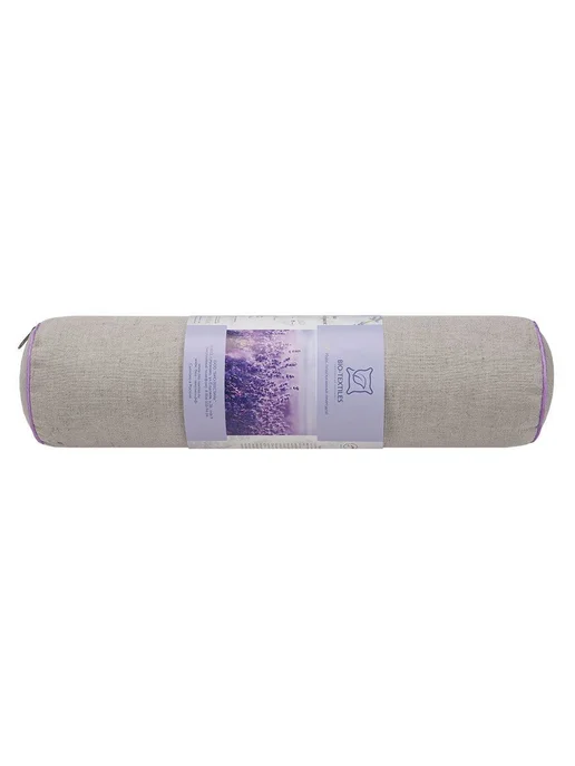 BIO-TEXTILES Валик для спины и шеи с лузгой гречихи 40х10 чехол рогожка, Набор Валиков лавандой шеи, фото 7