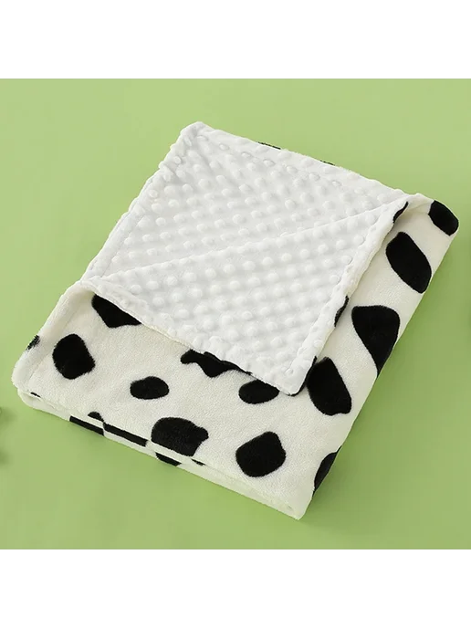 childdkivy Детское одеяло-пеленка флис Cow, белый