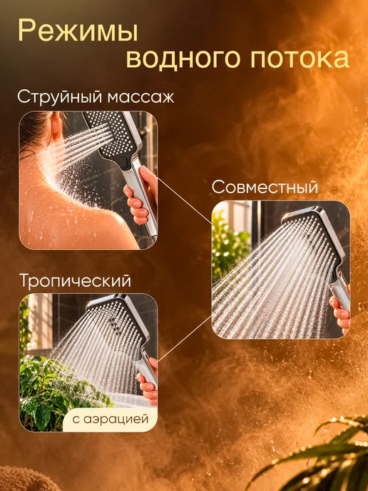 Лейка для душа серая без шланга, серый, фото 2