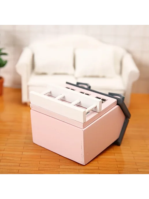 Нет бренда Мини набор мебели для кукольного домика Pink, розовый, фото 6