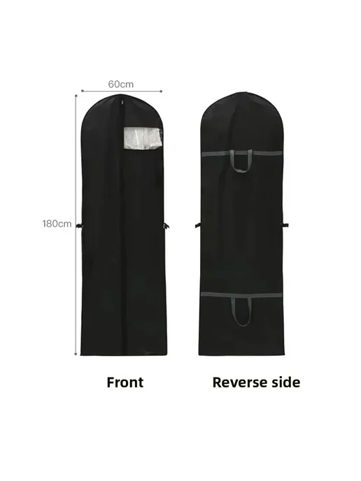 Нет бренда Пылезащитный чехол для одежды 60x180 см black 1pc, 60x180 см