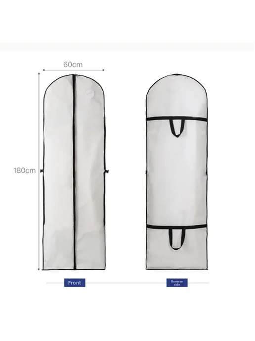Нет бренда Пылезащитный чехол для одежды 60x180 см white 1pc, 60x180 см