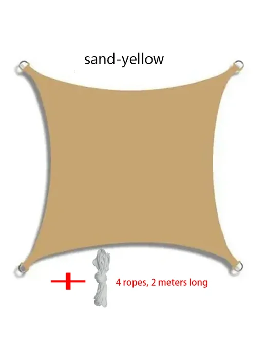 Нет бренда Солнцезащитный парус Sand Yellow 2x2 м, 2x2 м