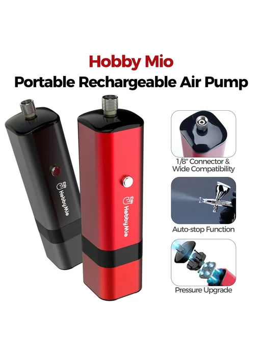 Нет бренда Портативный компрессор HobbyMio HM-02 PRO Dual-action Kit1, вариант, фото 2