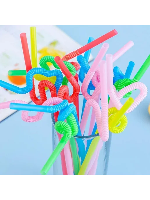 Нет бренда Одноразовые соломинки для напитков TMZ 100PCS MIX, 300 шт, фото 6