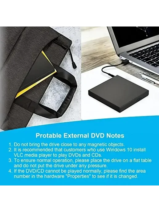 Внешний оптический привод USB 3.0 для CD DVD, вариант, фото 3