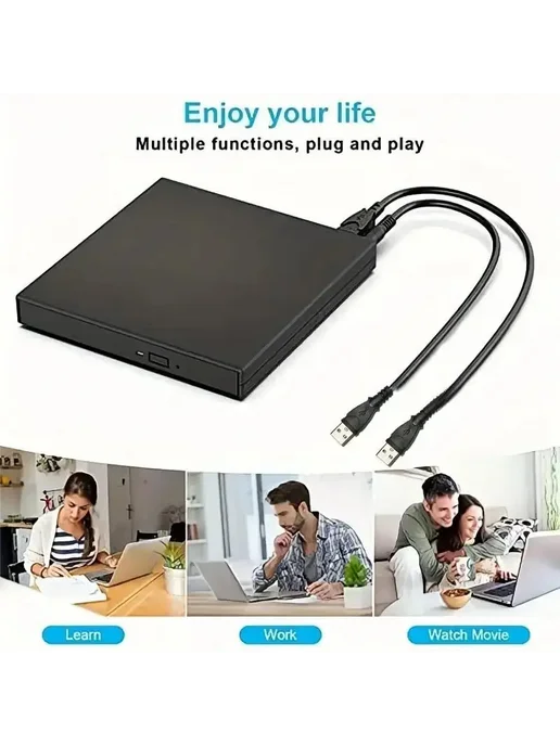 Внешний оптический привод USB 3.0 для CD DVD, вариант, фото 5