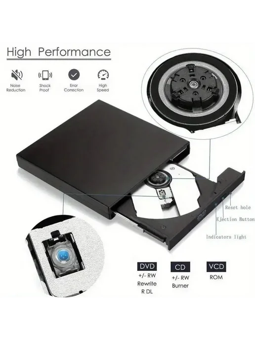 Внешний оптический привод USB 3.0 для CD DVD, вариант, фото 6