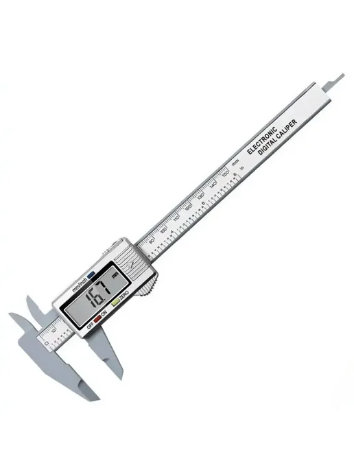Нет бренда Цифровой пластиковый штангенциркуль 0-150 мм black plastic3, черный