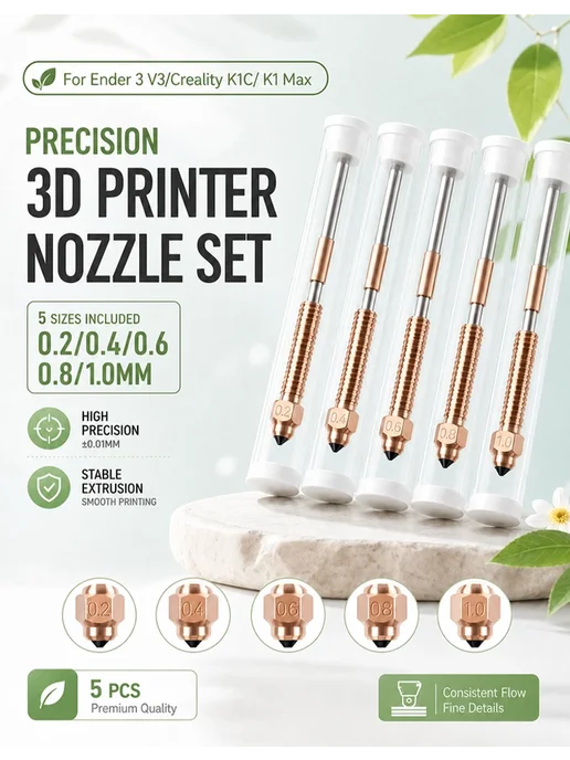 Sprouture Lab For Ender3 V3 Creality K1C K1 Max, сопло 0,2–1,0 мм, вариант