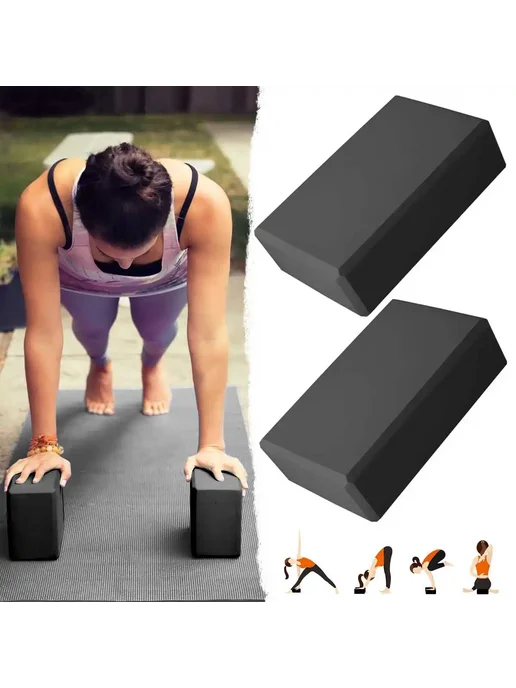 Нет бренда Блоки для йоги EVA Yoga brick 1PC2, черный