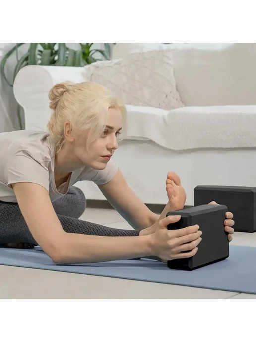 Нет бренда Блоки для йоги EVA Yoga brick 1PC2, черный, фото 3