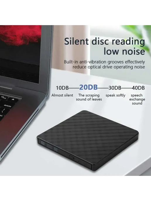 ammtoo Портативный Внешний Оптический Привод 2-в-1 USB 3.0 Type-C Д, вариант, фото 4
