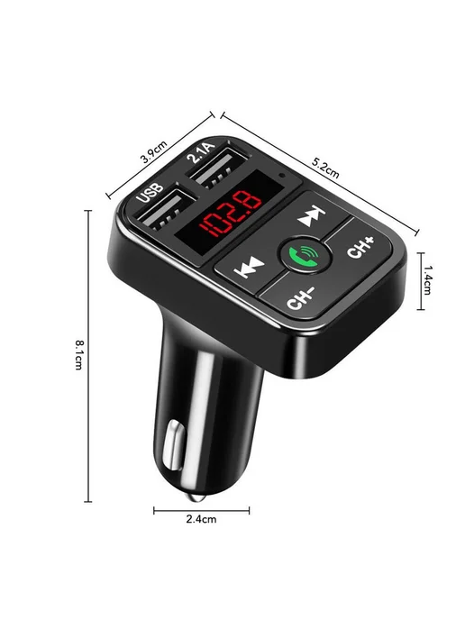 Автомобильный FM-трансмиттер с Bluetooth, вариант, фото 3