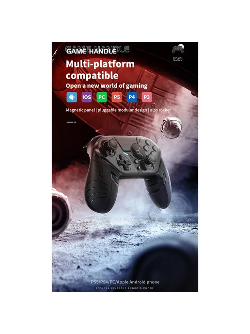 AyeBeau беспроводной геймпад для PS4, PS3, Android, PC Зелен, зеленый, фото 3