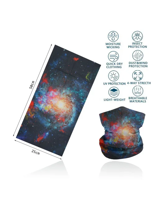 Fandana Gear Балаклава Sky Stars SW089 для спорта, голубой