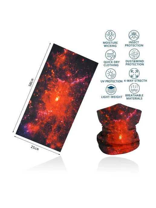 Fandana Gear Бесшовная балаклава Sky Stars для велоспорта SW086, голубой