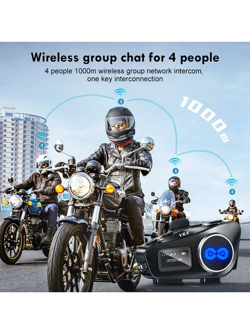 XINOWY Мотоциклетная Bluetooth-гарнитура Y6X V5.1 Беспроводная Свя, вариант, фото 4