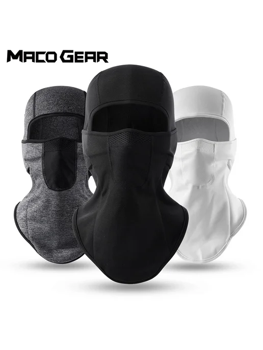 macogear Зимняя Мотоциклетная Маска Для Лица Унисекс, Термошарф, Дыша, белый, фото 2