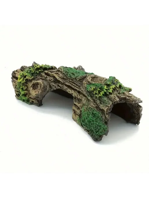 Нет бренда Декор для аквариума бревно с мхом, 15.5x6.3x5 см, 15.5x6.3x5 см, фото 2