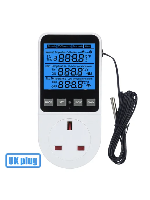 Juanjuan Термостатическая розетка с ЖК-дисплеем UK Plug Back, вариант