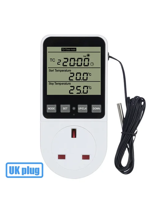 Juanjuan Термостатическая розетка с ЖК-дисплеем UK Plug No B, вариант