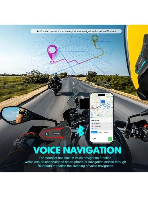 XINOWY Bluetooth-гарнитура Houtonsen S6 мотоциклетная водонепроница, вариант, фото 5