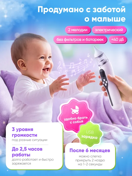 ZIBREEN Аспиратор электрический для новорожденных, вариант, фото 3