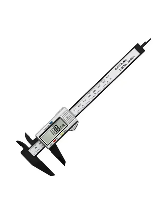 Нет бренда Цифровой штангенциркуль 150 мм, black silver, черный