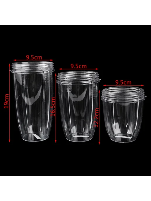 Нет бренда Прозрачная чаша для соковыжималки NutriBullet 18 24 32 унции, прозрачный, фото 4