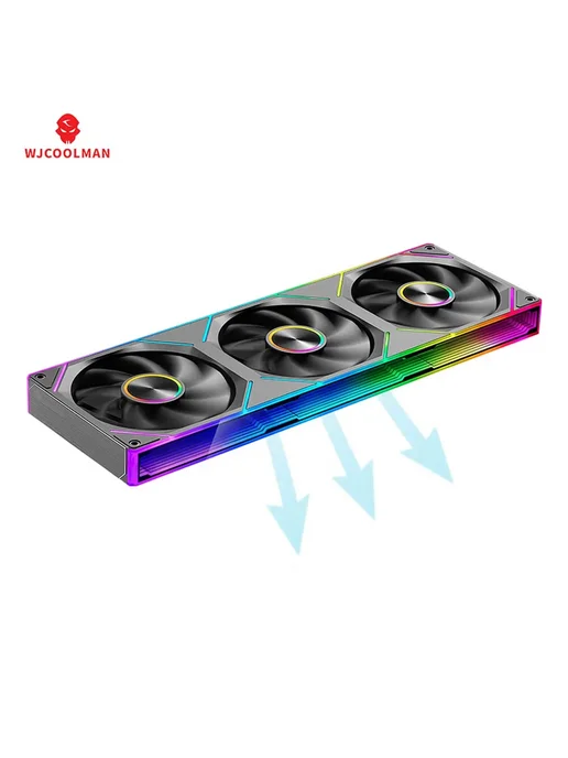 Нет бренда WJCOOLMAN Starlink 360 240 120 RGB вентилятор для ПК Black 3, черный