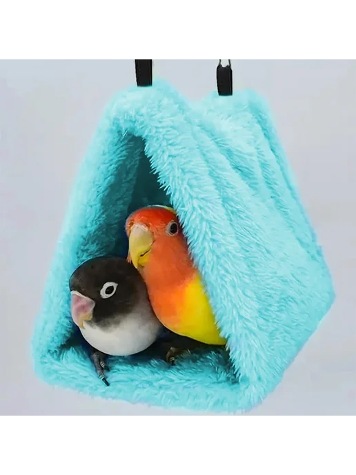 Нет бренда Зимний плюшевый гамак-гнездо для птиц из хлопка 24x15x18cm, вариант, фото 3