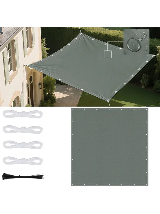 Нет бренда Серый солнцезащитный тент Dark Grey, серый
