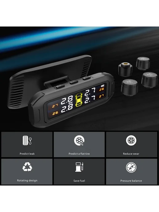 Нет бренда Система Контроля Давления В Шинах Cartronics TPMS На Солнечн, вариант, фото 5