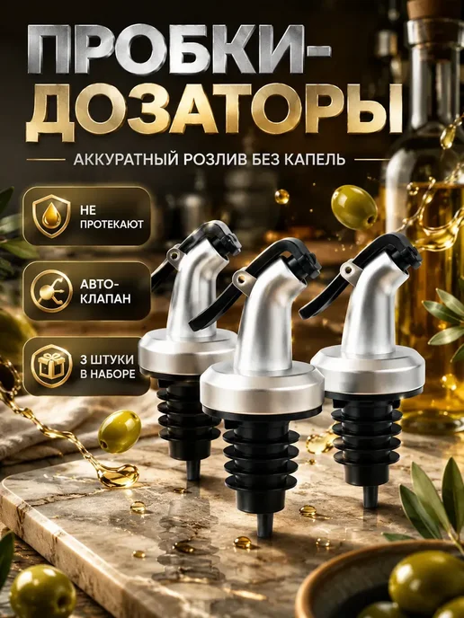 Ума7 Дозатор для масла и соусов набор 3 шт, 3 шт