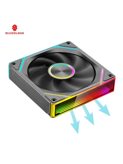 Нет бренда Вентилятор корпусный WJCOOLMAN Starlink ARGB PWM Black 240 R, черный, в упаковке 226 г