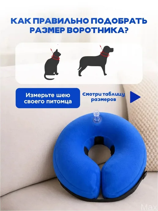 Надувной воротник для кошек и собак, XL, вариант, фото 4