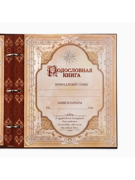 Родословная книга с рамкой под фото «Семейная», 21.5×23.7 см, 21.5x23.7 см, фото 7